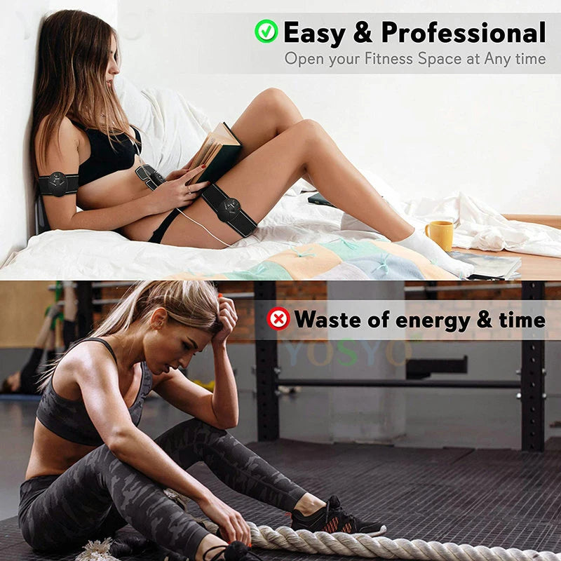 EMS Estimulador Muscular Sem Fio Treinador Fitness Inteligente Adestramento Abdominal Adesivos Elétricos para perda de peso