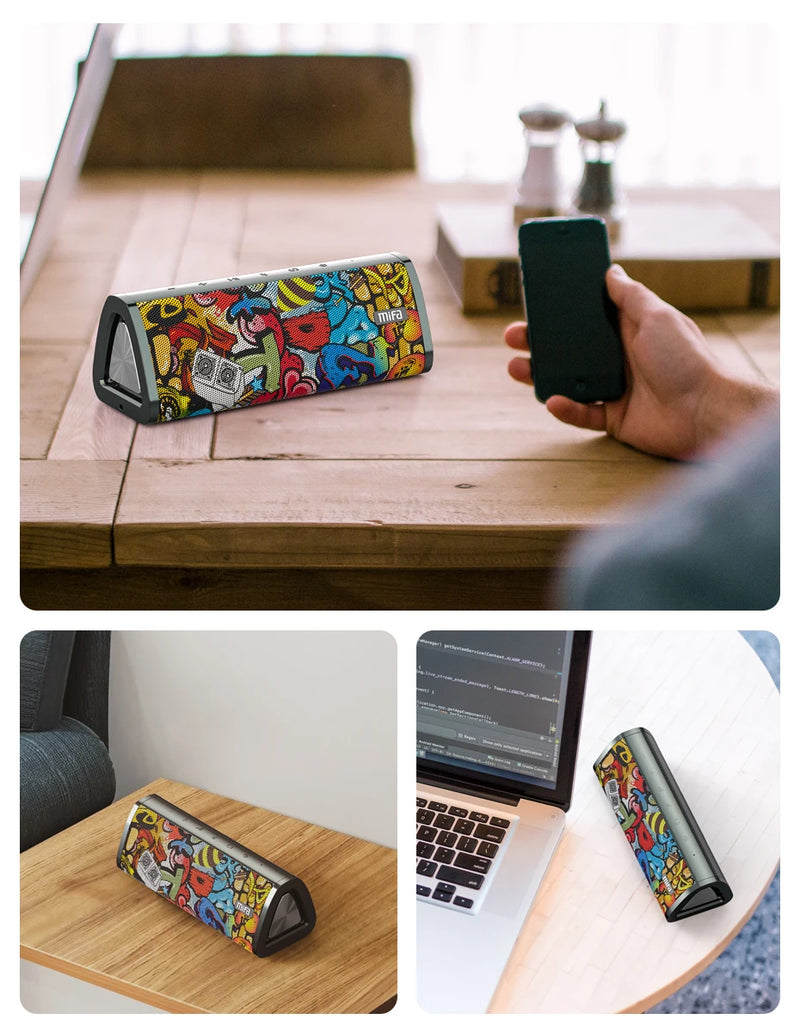 Caixa de som bluetooth portátil mifa A10+ Som estéreo 360° 20W à prova d'água IPX7 alto-falante sem fio bluetooth 5.0 24 horas de tempo de reprodução