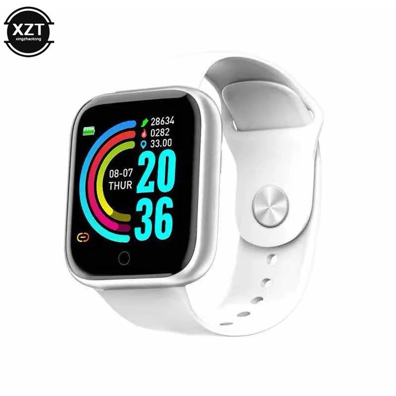 Relógio Inteligente Monitor de Saúde Y68 Relógios Esportivos Masculinos e Femininos, Pulseira de Monitoramento de Fitness, Passos, Calorias, Relógio Bluetooth D20