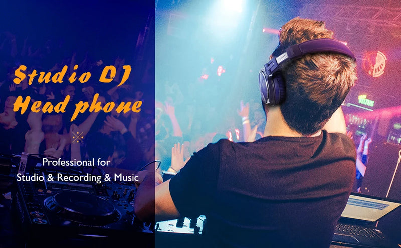 Fones de ouvido com fio Oneodio Pro-10 com drivers HiFi de 50 mm, fones de ouvido grandes para estúdio de mixagem, gravação e monitoramento.