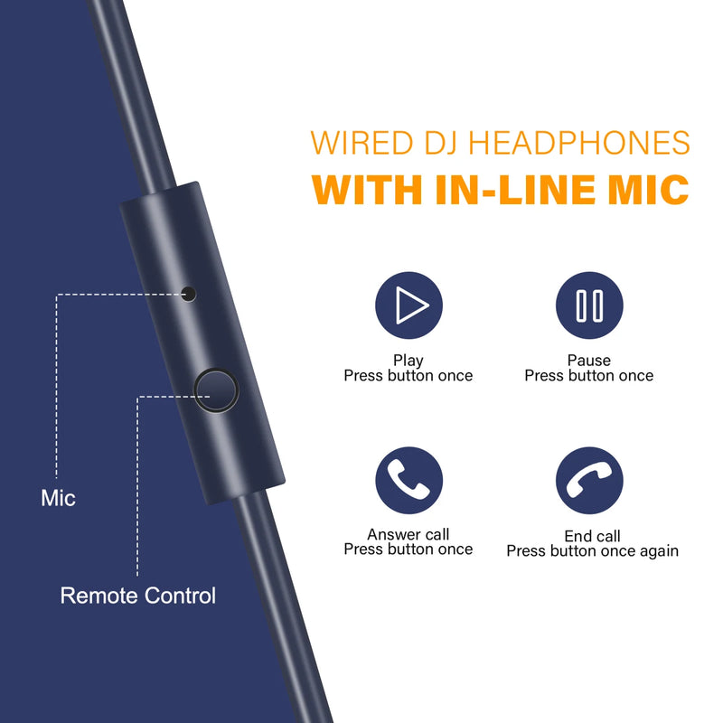 Fones de ouvido com fio Oneodio Pro-10 com drivers HiFi de 50 mm, fones de ouvido grandes para estúdio de mixagem, gravação e monitoramento.