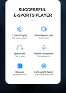 Fone de Ouvido Gamer G58 G60 7.1 Stereo SVirtual Surround com Bass e Microfone LED para Computador PC Gamer Dobrável