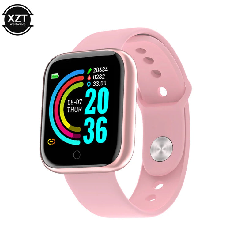 Relógio Inteligente Monitor de Saúde Y68 Relógios Esportivos Masculinos e Femininos, Pulseira de Monitoramento de Fitness, Passos, Calorias, Relógio Bluetooth D20