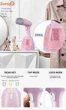 Ferro a Vapor SaengQ, Vaporizador de Roupas, Portátil, 1500W, Vertical, 350ml, Mini, Ideal para Viagens e Passar Roupas em Casa
