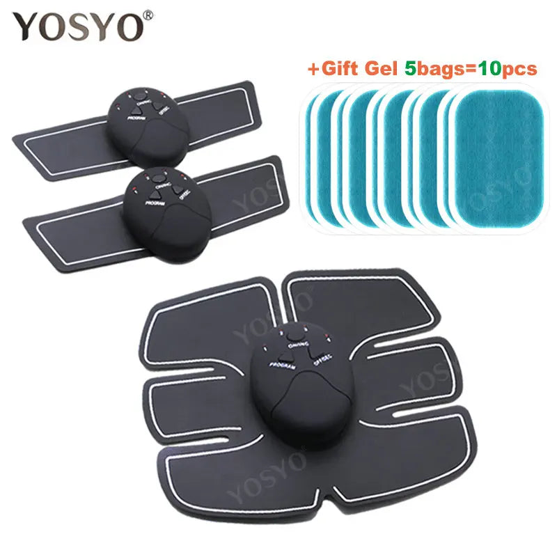 EMS Estimulador Muscular Sem Fio Treinador Fitness Inteligente Adestramento Abdominal Adesivos Elétricos para perda de peso