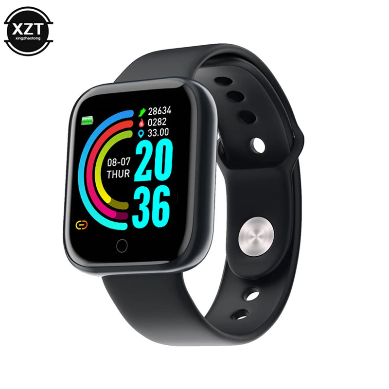 Relógio Inteligente Monitor de Saúde Y68 Relógios Esportivos Masculinos e Femininos, Pulseira de Monitoramento de Fitness, Passos, Calorias, Relógio Bluetooth D20