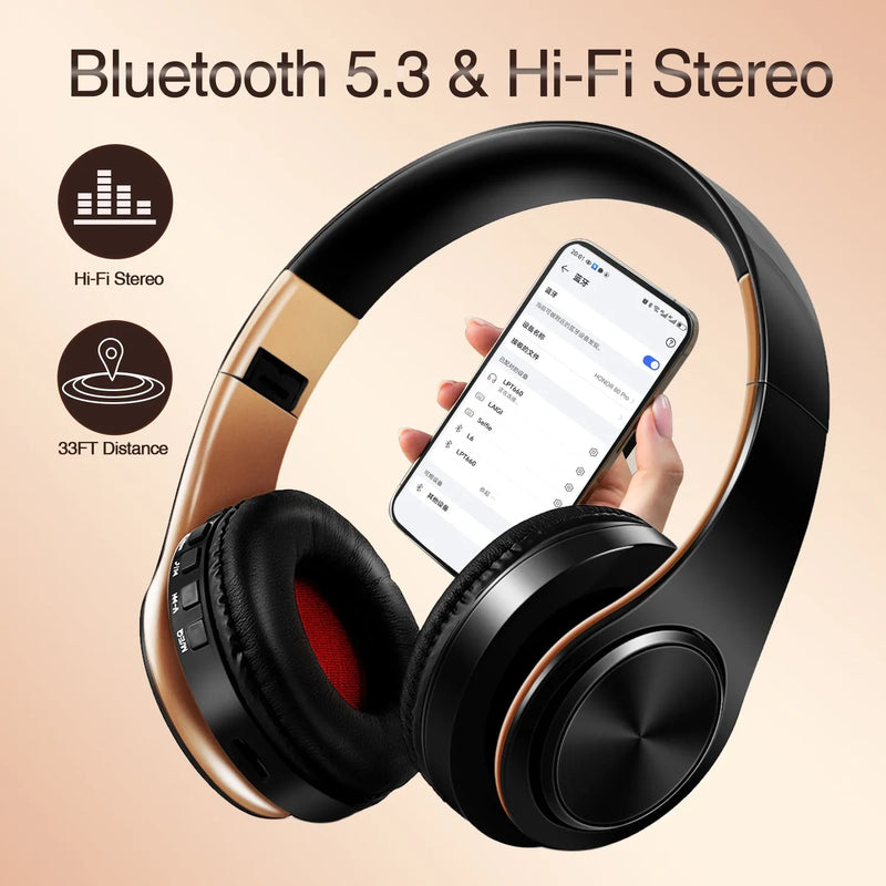 Fones de Ouvido Sem Fio Bluetooth Estéreo Masculinos com Microfone Embutido e Conector de 3,5 mm para Xiaomi Samsung iPhone