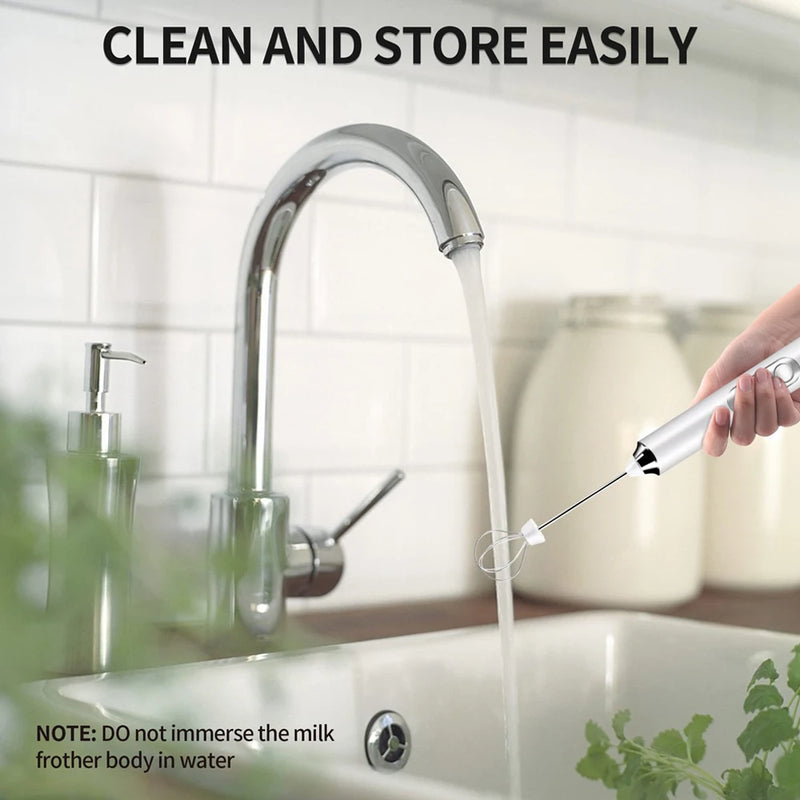Mini Batedor de Leite para Café Misturador Portátil Batedor de Ovos Elétrico Espumador de Leite para Matcha Cappuccino Batedor de Creme Espumoso