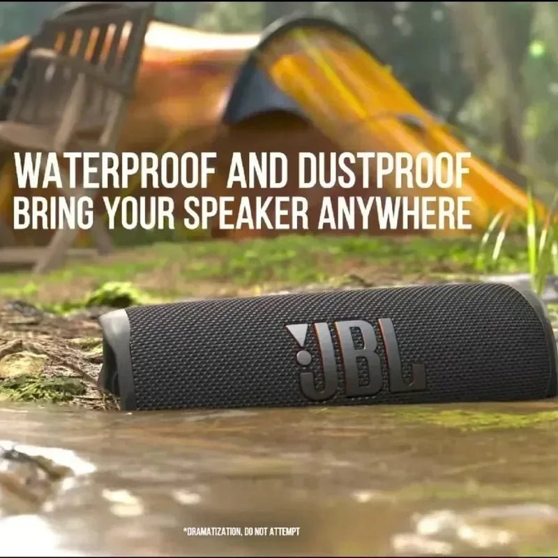 Caixa de Som Bluetooth JBL FLIP6 Portátil IPX7 À Prova D'água e Poeira HiFi Estéreo com Baixo de Alta Qualidade