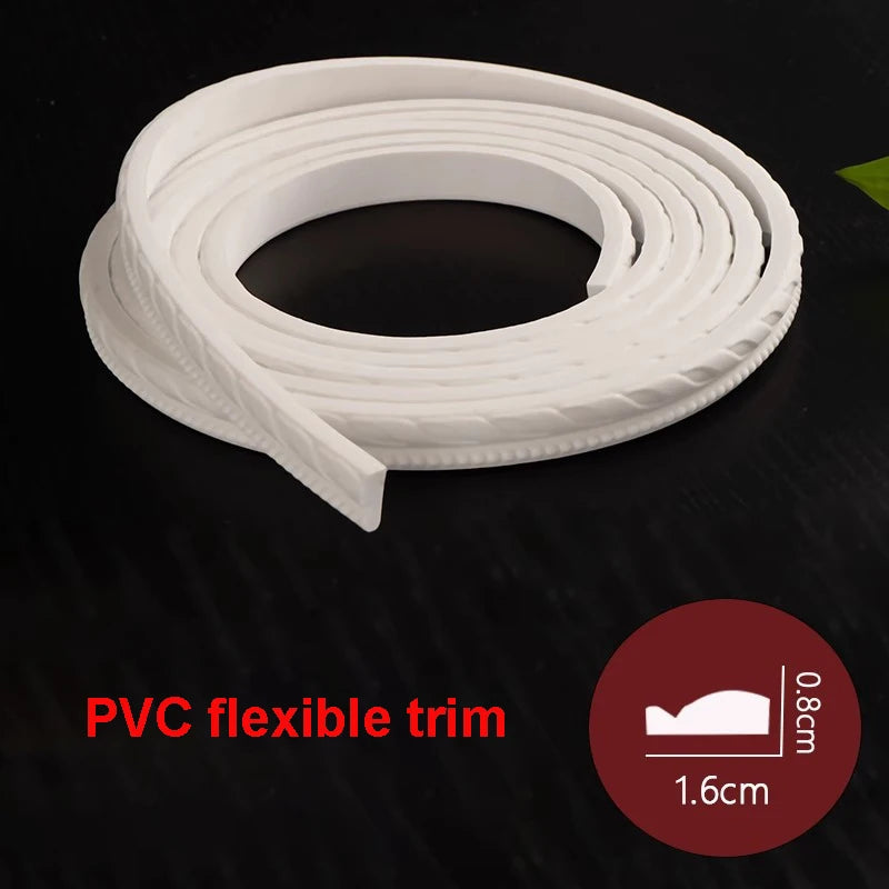 Moldura para Pintar | Design Autoadesivo de Descascar e Colar | Decoração de Casa na Moldura do Espelho do Gabinete, Borda de Parede, Decoração DIY, 1m