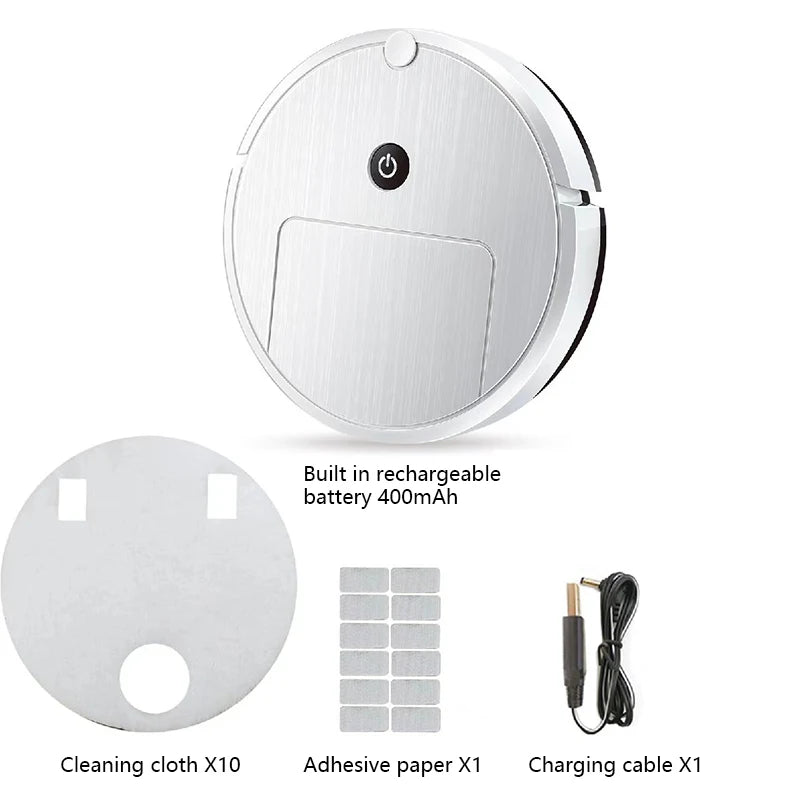 Aspirador Robô Inteligente Xiaomi 3 em 1 com Navegação Automática, Desvio de Obstáculos, Recarregável via USB para Limpeza Doméstica