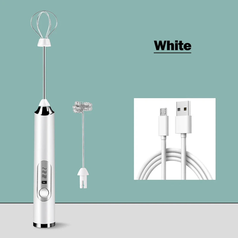 Mini Batedor de Leite para Café Misturador Portátil Batedor de Ovos Elétrico Espumador de Leite para Matcha Cappuccino Batedor de Creme Espumoso