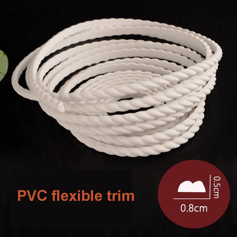 Moldura para Pintar | Design Autoadesivo de Descascar e Colar | Decoração de Casa na Moldura do Espelho do Gabinete, Borda de Parede, Decoração DIY, 1m