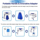 Ferro de Passar Roupas a Vapor Dobrável 1600W para Viagem, Vaporizador Portátil de Roupas com Múltiplo Uso 110V-240V, 3 Níveis de Vapor Rápido