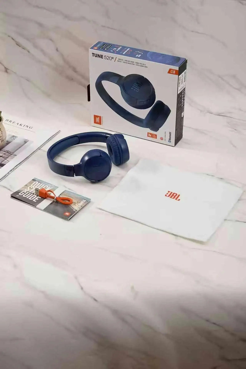 Fone de Ouvido Bluetooth Sem Fio JBL Tune 520BT T520BT com Bluetooth 5.3, Conexão Multi-Ponto e Suporte ao Siri e Google Assistente