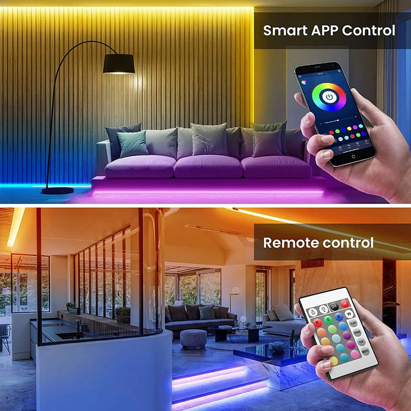 Fita LED RGB Bluetooth USB 5050 SMD Luzes USB 5V Lâmpada LED Flexível Fita Adesiva RGB Diode para TV e Desktop
