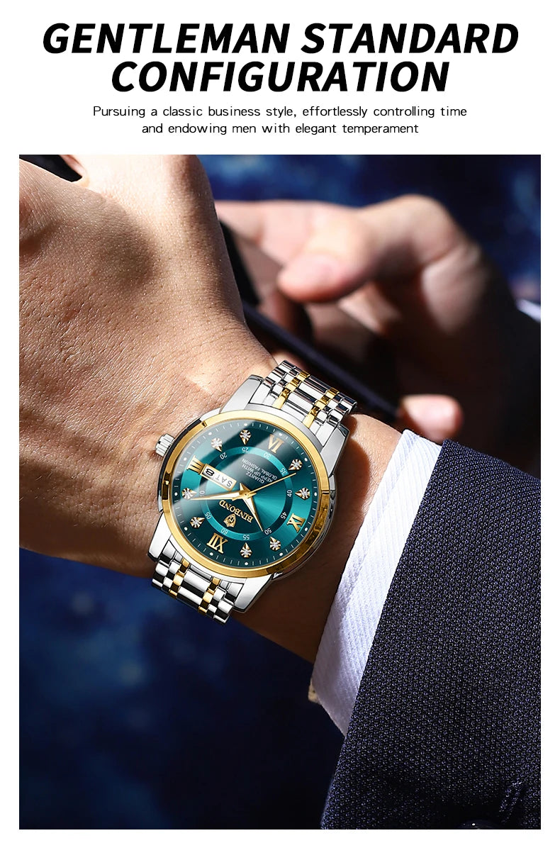 Relógio de Mergulho de Luxo para Homens 2025, 30ATM à Prova d'Água, Relógio com Data, Relógios Esportivos Masculinos, Relógio de Pulso Quartz Masculino