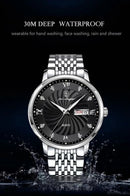 POEDAGAR Marca de Luxo Homem Relógio À Prova D 'Água Luminoso