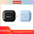 Fones de Ouvido Lenovo LP40 II Originais LP40 Plus TWS Bluetooth 5.3 Sem Fio Fones de Ouvido Esportivos com Redução de Ruído e Controle por Toque