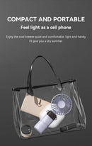 Ventilador Mini Portátil USB para Uso Externo, Ventilador de Mão com Suporte para Telefone de Mesa, 3 Ajustes de Ventos, Longa Vida Útil, Ventilador Mini Multifuncional