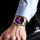 Relógio Masculino Esportivo de Luxo POEDAGAR à Prova D'Água Luminosa de Aço Inoxidável com Data para Homens, Relógio de Quartzo para Negócios