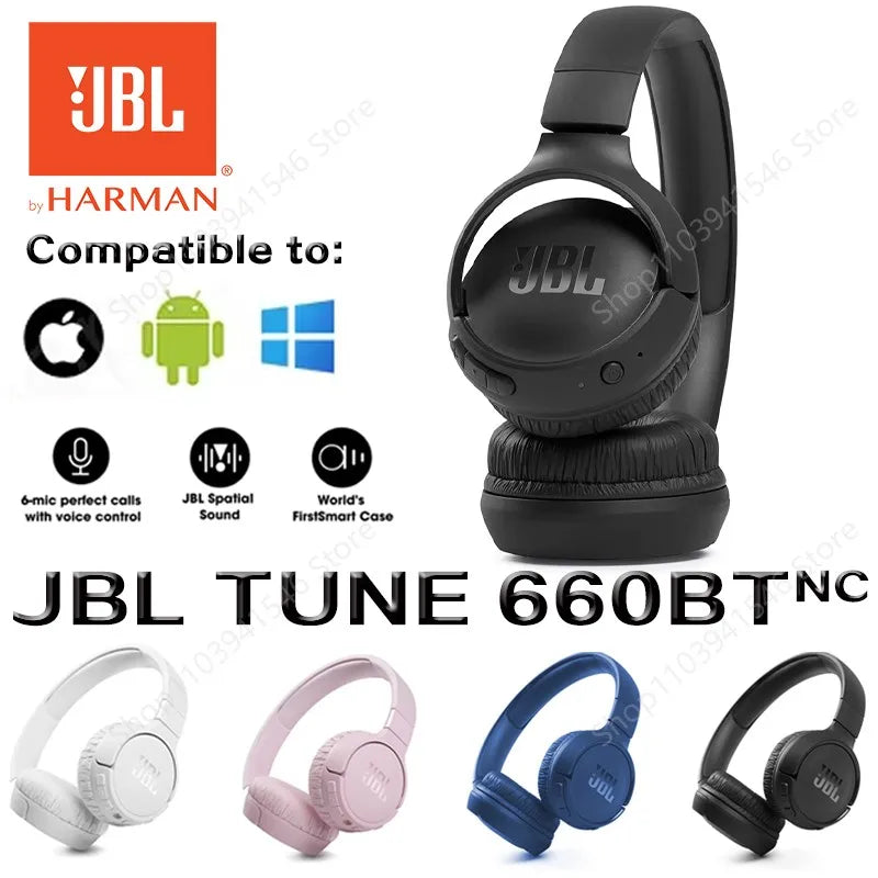 Fones de Ouvido Sem Fio JBL Tune 660NC On-Ear com Cancelamento de Ruído Bluetooth T660NC