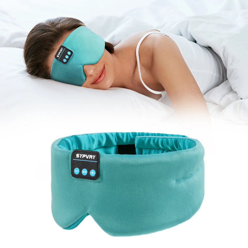 Máscara de Sono Macia com Fones de Ouvido Bluetooth Sem Fio, Fones de Ouvido para Dormir, Máscara de Olhos de Música Ajustável de Seda para Meditação e Sono