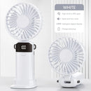 Ventilador Mini Portátil USB para Uso Externo, Ventilador de Mão com Suporte para Telefone de Mesa, 3 Ajustes de Ventos, Longa Vida Útil, Ventilador Mini Multifuncional