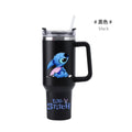 Copa Térmica de Café Lilo & Stitch com Canudo, Copo Térmico de Aço Inoxidável Isolado a Vácuo de 40oz para Bebidas Geladas, Copo de Viagem para Uso Externo