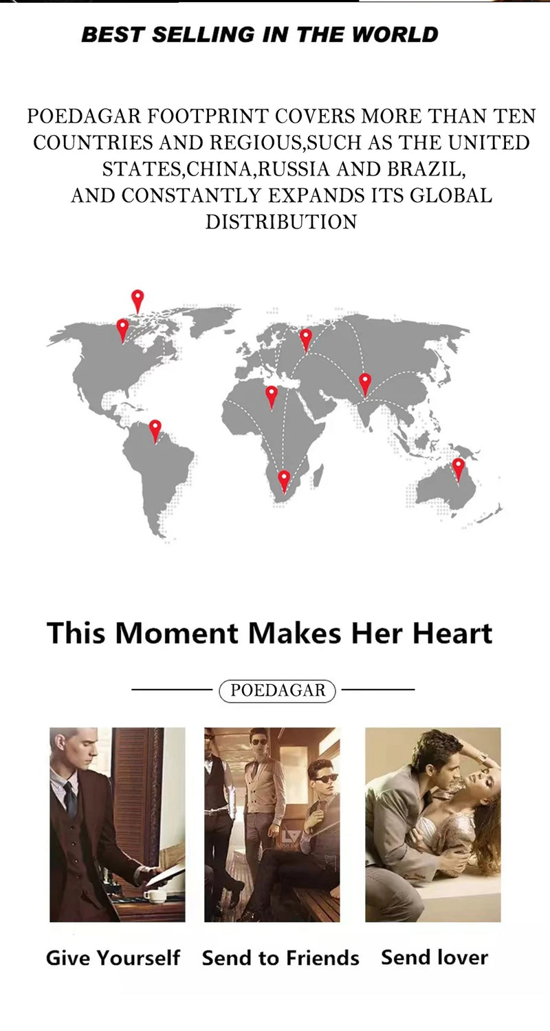 Relógio de Luxo POEDAGAR para Homens com Calendário Luminosa à Prova d'Água Relógio Masculino Cronógrafo em Aço Inoxidável Relógios de Quartzo Masculinos Reloj