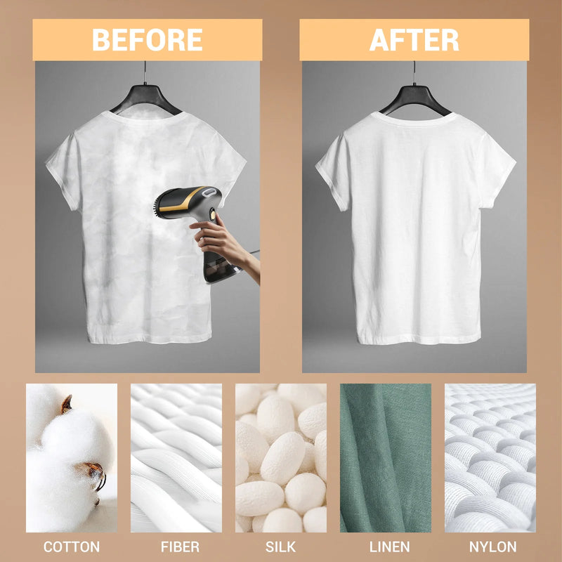 Máquina de passar roupa a vapor portátil de 1500W, ferro de passar a mão para uso doméstico, máquina de passar a vapor pequena e pendurada, máquina de passar a vapor úmido.