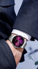 Relógio Masculino Esportivo de Luxo POEDAGAR à Prova D'Água Luminosa de Aço Inoxidável com Data para Homens, Relógio de Quartzo para Negócios