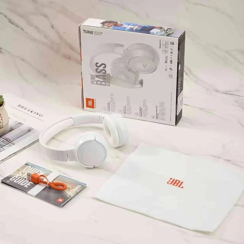 Fone de Ouvido Bluetooth Sem Fio JBL Tune 520BT T520BT com Bluetooth 5.3, Conexão Multi-Ponto e Suporte ao Siri e Google Assistente