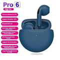 Novos Fones de Ouvido Sem Fio Pro 6 TWS com Microfone Fone Bluetooth Auriculares para Corrida Esportiva para Apple iPhone Xiaomi Pro6 Fones de Ouvido