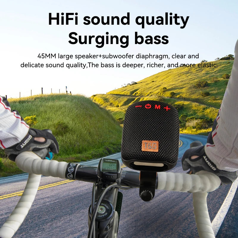 Caixa de Som Bluetooth Portátil Sem Fio Rádio FM Subwoofer Caixa de Som Música Bass Woofer Mini À Prova D'Água Pequena Coluna Mp3