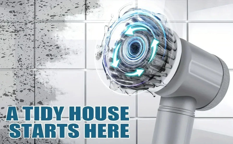 Escova Elétrica Giratória Sem Fio com 6 Cabeças de Escova Substituíveis Ferramentas de Limpeza com Escova Elétrica