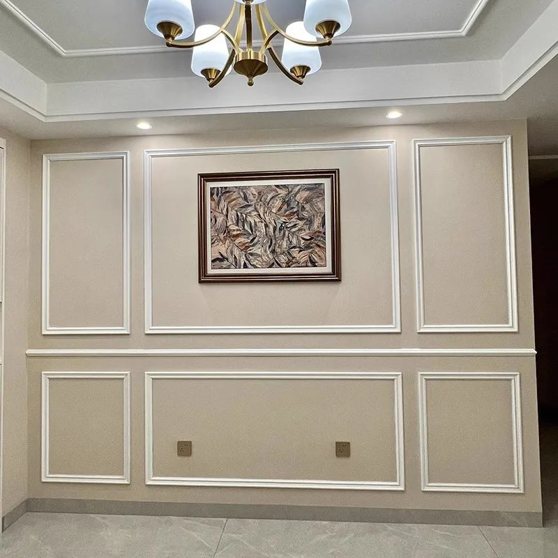 Moldura para Pintar | Design Autoadesivo de Descascar e Colar | Decoração de Casa na Moldura do Espelho do Gabinete, Borda de Parede, Decoração DIY, 1m