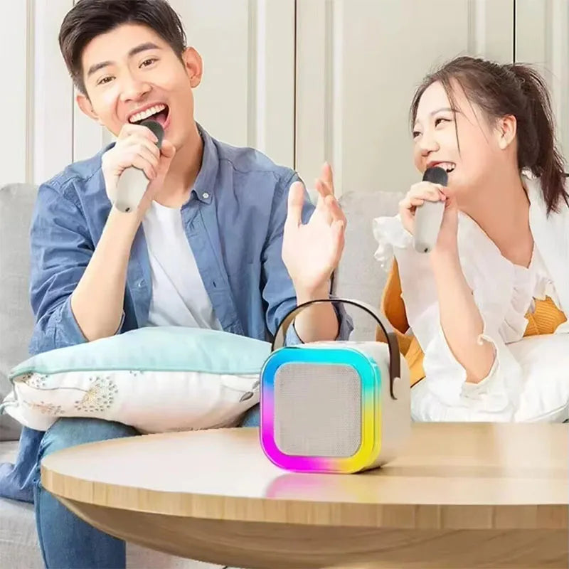 Microfone K12 2025 com áudio integrado, microfone de karaokê sem fio, áudio Bluetooth para canto em casa, diversão em família e KTV.
