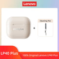 Fones de Ouvido Lenovo LP40 II Originais LP40 Plus TWS Bluetooth 5.3 Sem Fio Fones de Ouvido Esportivos com Redução de Ruído e Controle por Toque