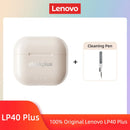 Fones de Ouvido Lenovo LP40 II Originais LP40 Plus TWS Bluetooth 5.3 Sem Fio Fones de Ouvido Esportivos com Redução de Ruído e Controle por Toque