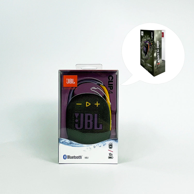 Caixa de Som JBL CLIP 4 - Subwoofer, Mini Caixa de Som, IP67 À Prova de Poeira e Água