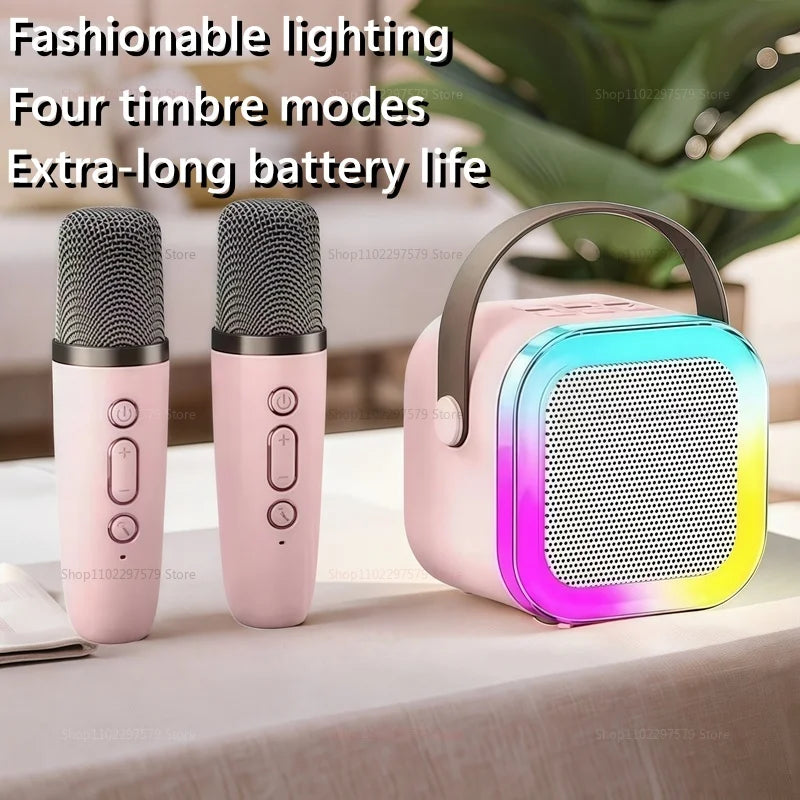 Microfone K12 2025 com áudio integrado, microfone de karaokê sem fio, áudio Bluetooth para canto em casa, diversão em família e KTV.