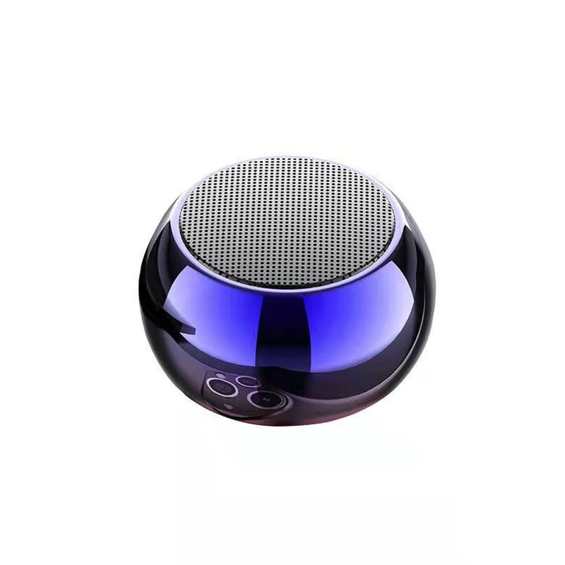 Caixa de Som Bluetooth Wireless Flash M3 Portátil Pequena em Aço Metal Gun Pesada com Subwoofer Mini E