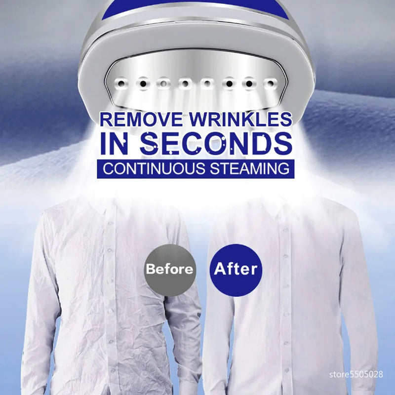 Ferro de Passar Roupas a Vapor Dobrável 1600W para Viagem, Vaporizador Portátil de Roupas com Múltiplo Uso 110V-240V, 3 Níveis de Vapor Rápido