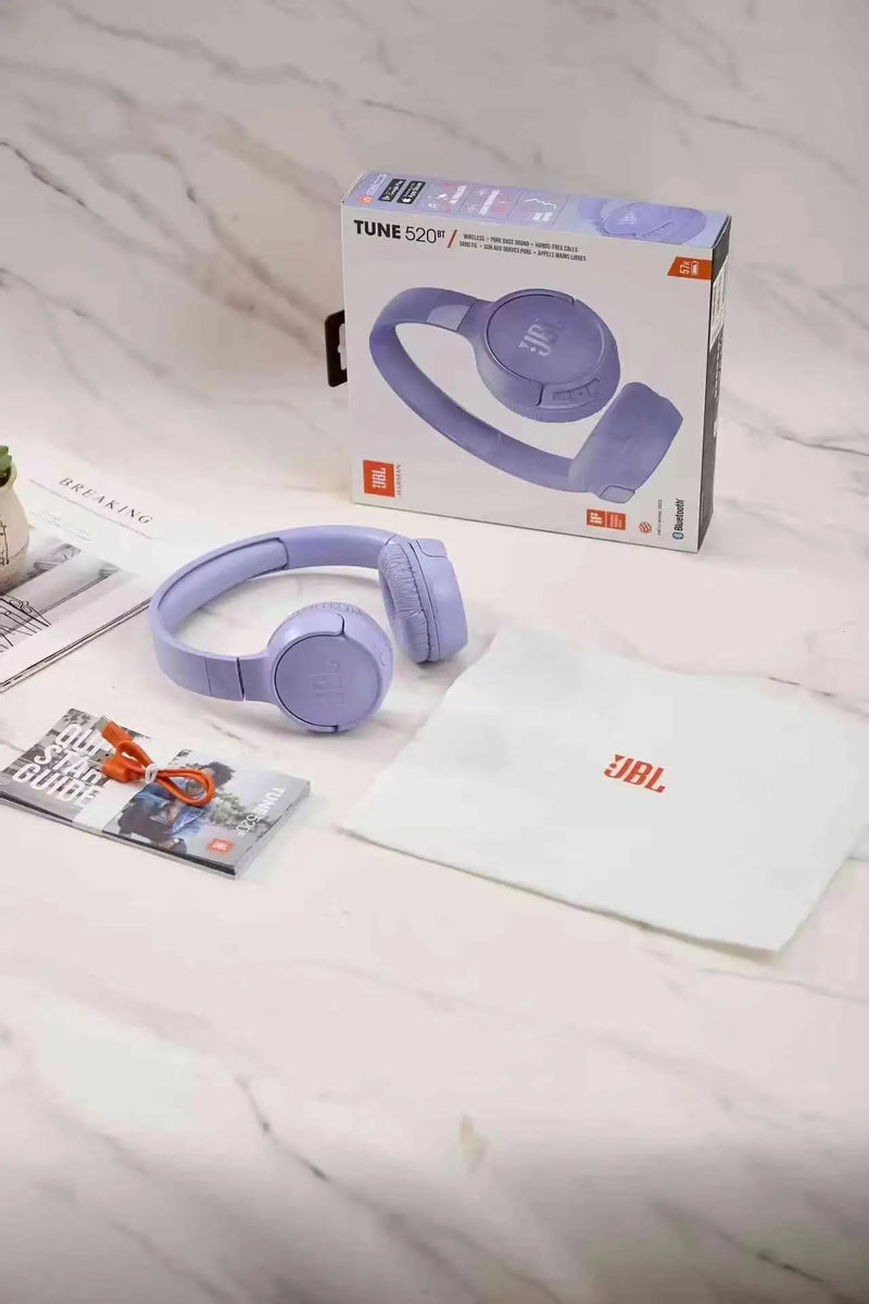 Fone de Ouvido Bluetooth Sem Fio JBL Tune 520BT T520BT com Bluetooth 5.3, Conexão Multi-Ponto e Suporte ao Siri e Google Assistente