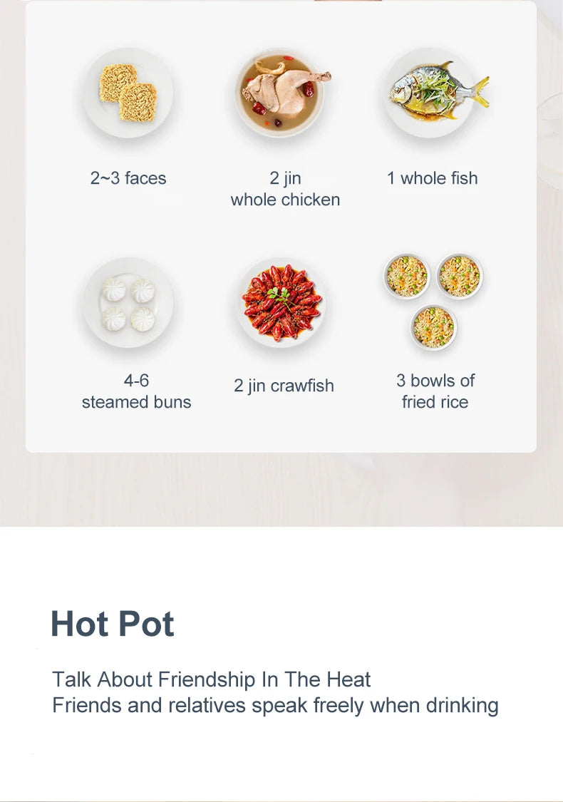 Mini Panela de Arroz Elétrica Inteligente Automática de Camada Simples e Dupla para Cozinhar em Casa para 1-2 Pessoas MultiPanela Panela de Arroz a Vapor