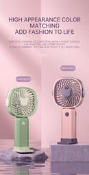 Ventilador Mini Portátil USB para Uso Externo, Ventilador de Mão com Suporte para Telefone de Mesa, 3 Ajustes de Ventos, Longa Vida Útil, Ventilador Mini Multifuncional