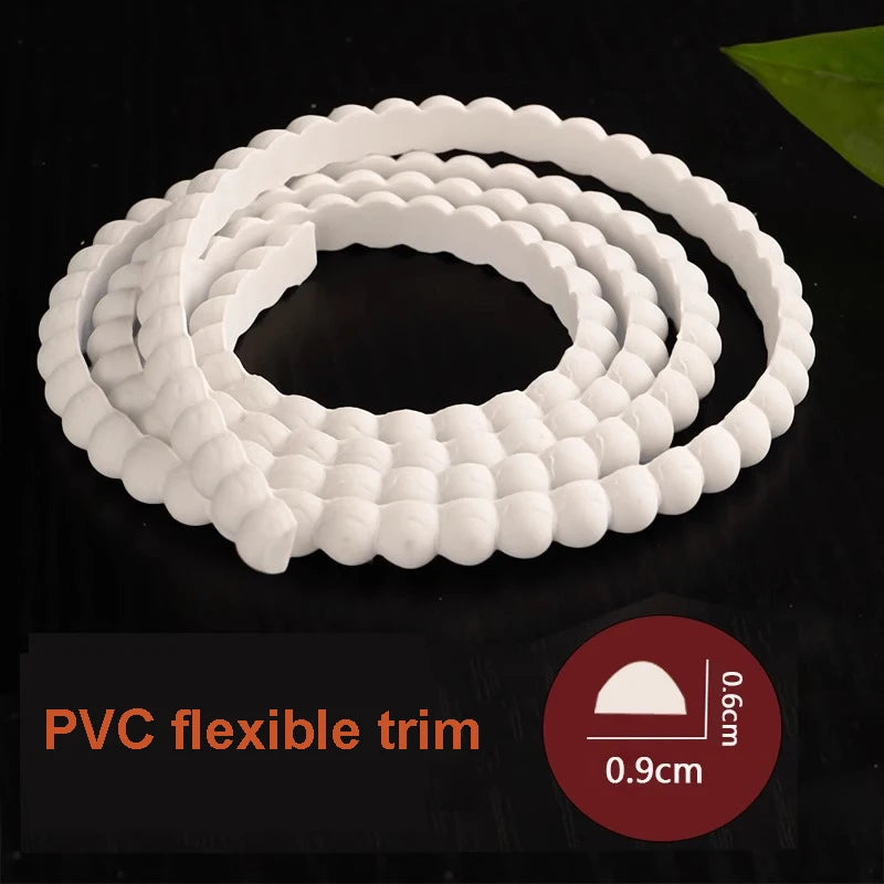 Moldura para Pintar | Design Autoadesivo de Descascar e Colar | Decoração de Casa na Moldura do Espelho do Gabinete, Borda de Parede, Decoração DIY, 1m