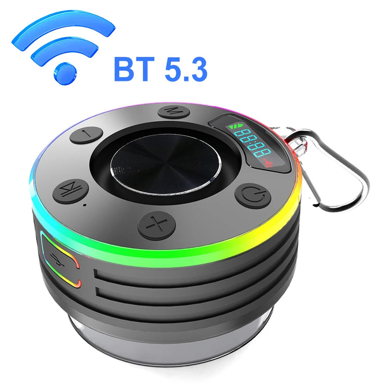 Caixa de Som  Subwoofer IPX7 À Prova D'Água Sem Fio com Ventosa para Banheiro