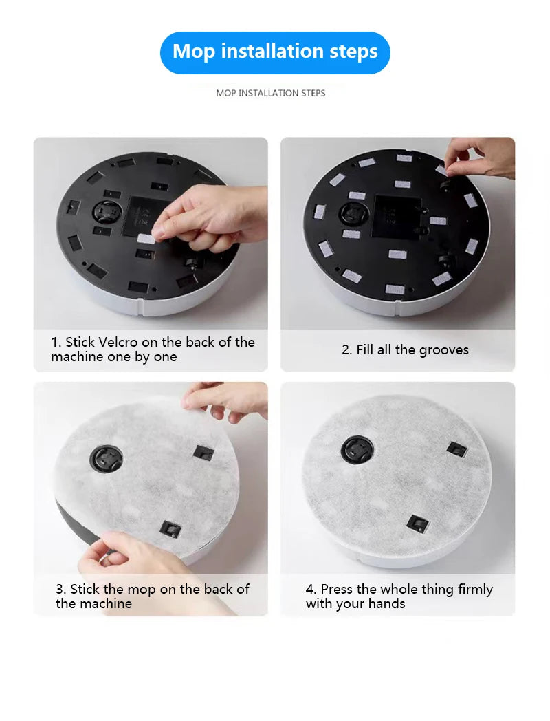 Aspirador Robô Inteligente Xiaomi 3 em 1 com Navegação Automática, Desvio de Obstáculos, Recarregável via USB para Limpeza Doméstica